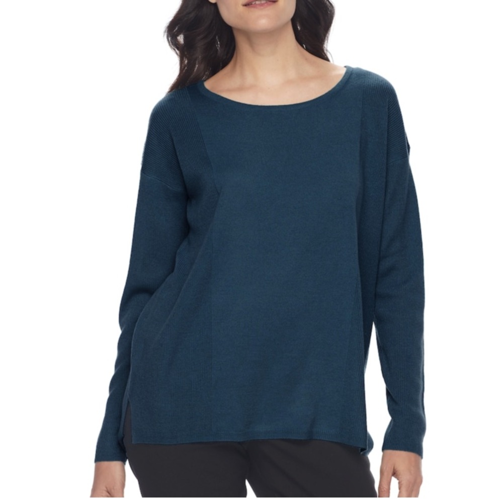 NEW Navy Napa Valley Texured Ribbed Sweater